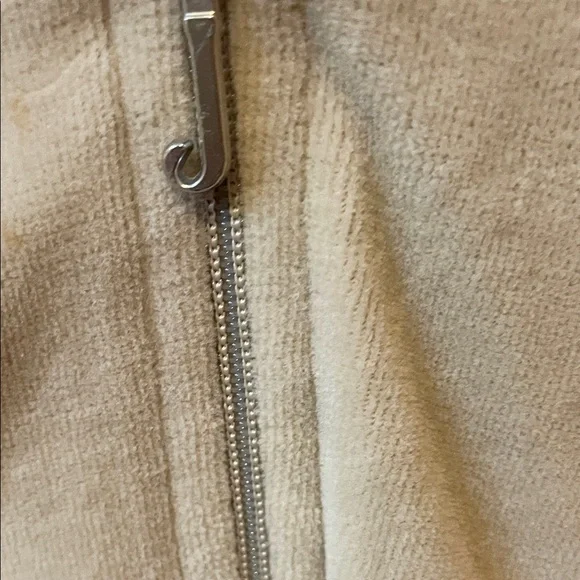 Juicy Couture Cream Velour Hoodie with Pink Label - Picture 3 of 15